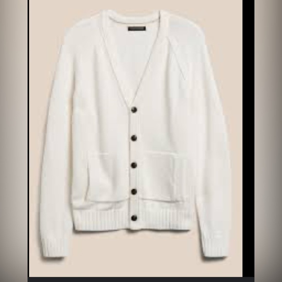 BANANA REPUBLIC PRATO RAGLAN CARDIGAN
SIZE M ORGANIC COTTON - Picture 1 of 4